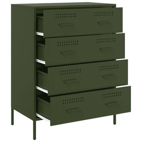Skab 68x39x89 cm stål olivengrøn