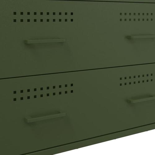 Skab 68x39x89 cm stål olivengrøn