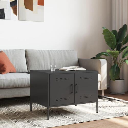 Sofabord 68x50x50,5 cm stål sort