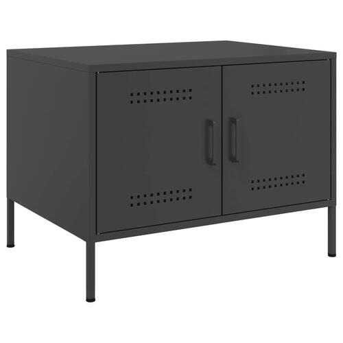 Sofabord 68x50x50,5 cm stål sort