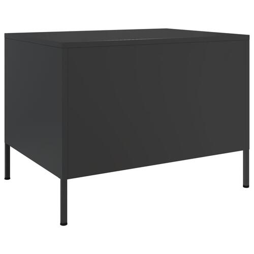 Sofabord 68x50x50,5 cm stål sort