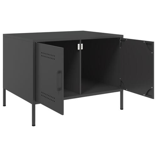 Sofabord 68x50x50,5 cm stål sort