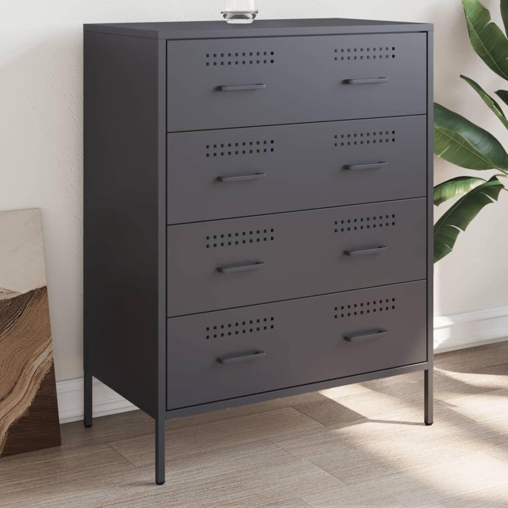 Skab 68x39x89 cm stål antracitgrå