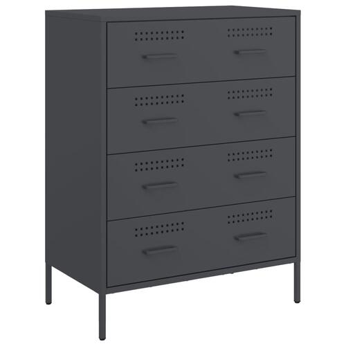 Skab 68x39x89 cm stål antracitgrå
