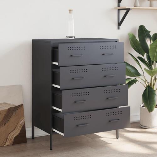 Skab 68x39x89 cm stål antracitgrå