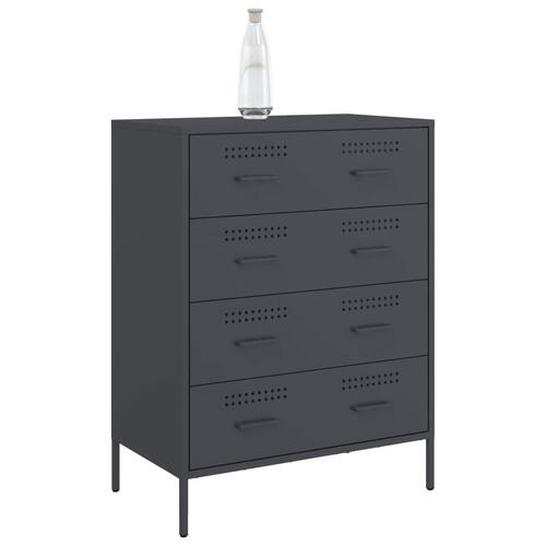Skab 68x39x89 cm stål antracitgrå