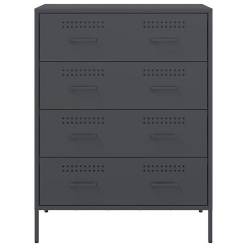 Skab 68x39x89 cm stål antracitgrå