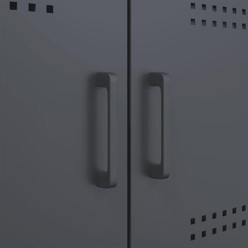 Tv-bord 68x39x50,5 cm stål antracitgrå