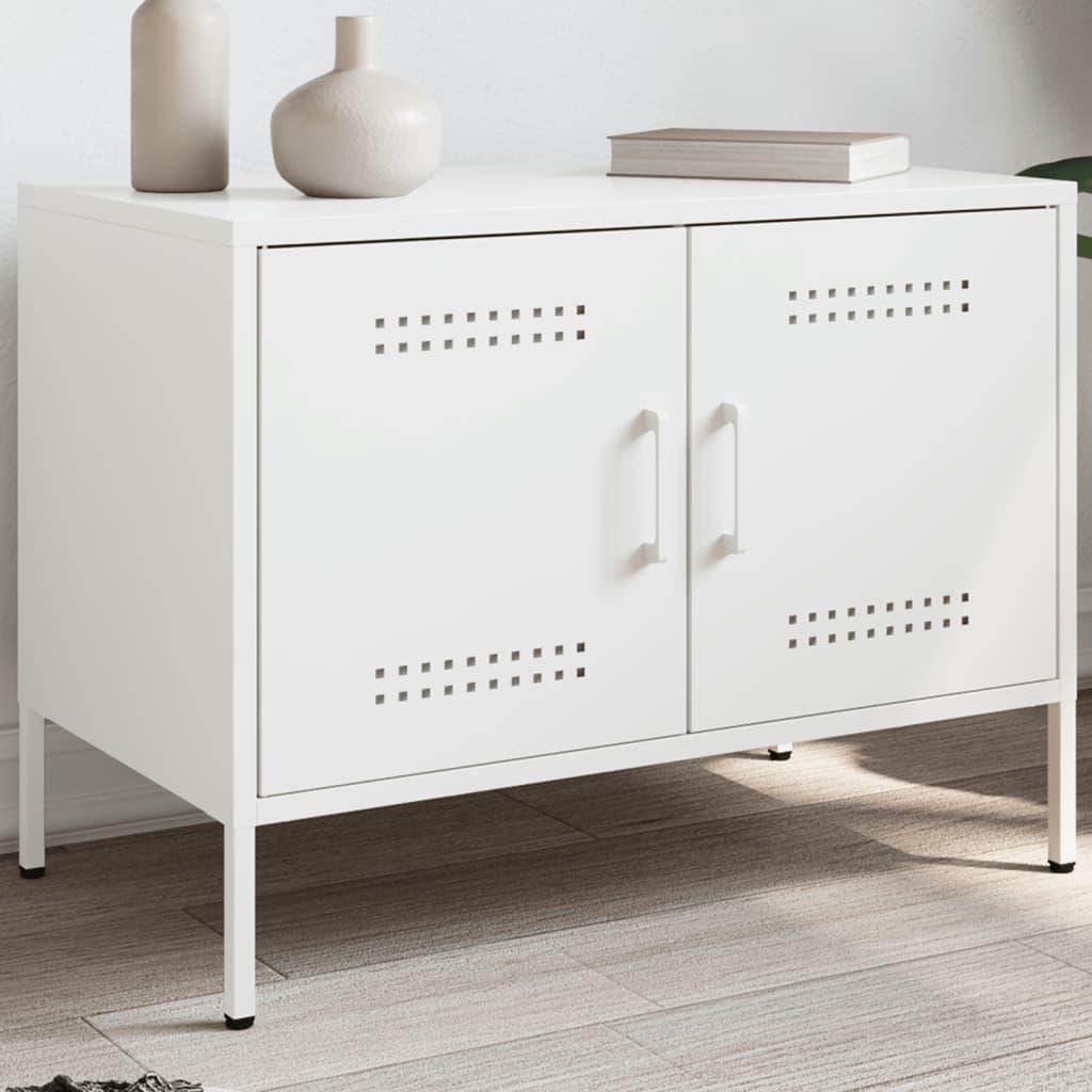 Tv-bord 68x39x50,5 cm stål hvid