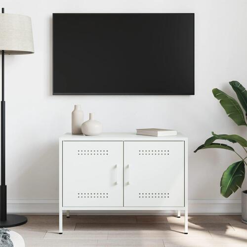 Tv-bord 68x39x50,5 cm stål hvid