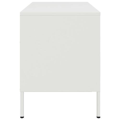 Tv-bord 68x39x50,5 cm stål hvid