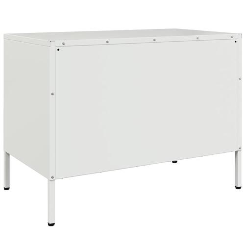 Tv-bord 68x39x50,5 cm stål hvid