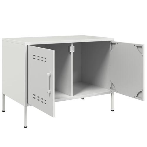 Tv-bord 68x39x50,5 cm stål hvid