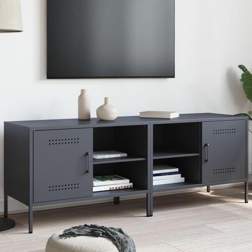 Tv-borde 2 stk. 68x39x50,5 cm stål antracitgrå