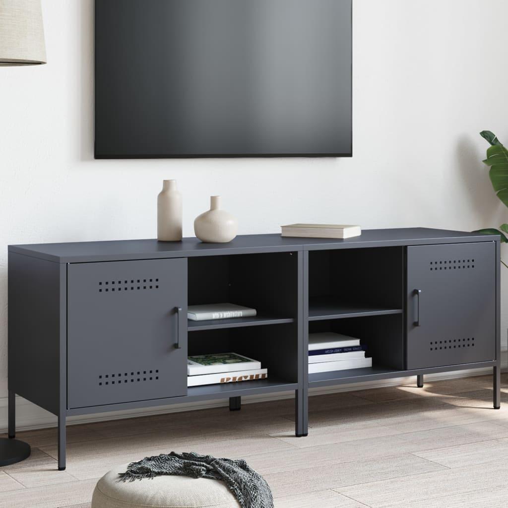 Tv-borde 2 stk. 68x39x50,5 cm stål antracitgrå