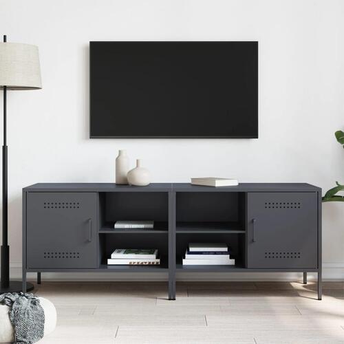 Tv-borde 2 stk. 68x39x50,5 cm stål antracitgrå