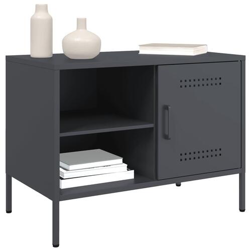 Tv-borde 2 stk. 68x39x50,5 cm stål antracitgrå