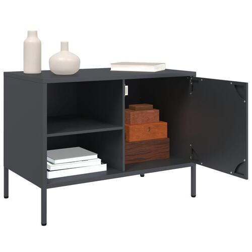 Tv-borde 2 stk. 68x39x50,5 cm stål antracitgrå