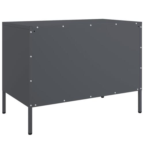 Tv-borde 2 stk. 68x39x50,5 cm stål antracitgrå