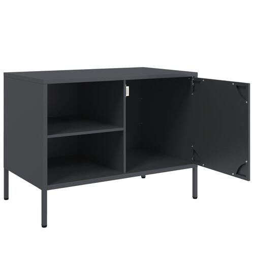 Tv-borde 2 stk. 68x39x50,5 cm stål antracitgrå