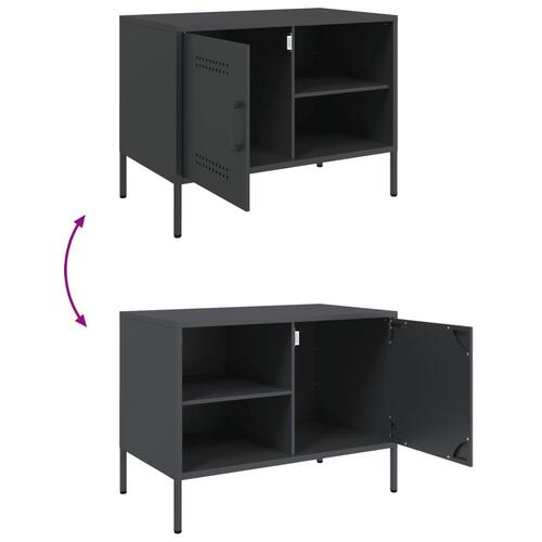 Tv-borde 2 stk. 68x39x50,5 cm stål antracitgrå
