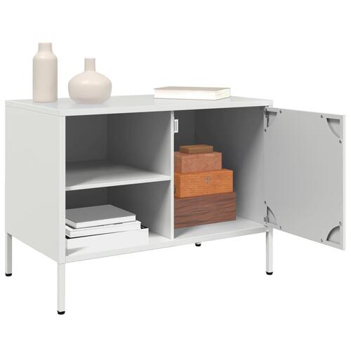 Tv-borde 2 stk. 68x39x50,5 cm stål hvid
