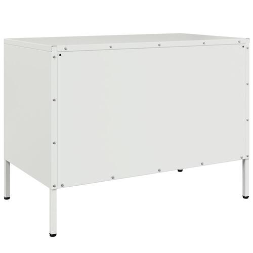 Tv-borde 2 stk. 68x39x50,5 cm stål hvid