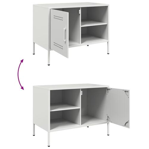 Tv-borde 2 stk. 68x39x50,5 cm stål hvid