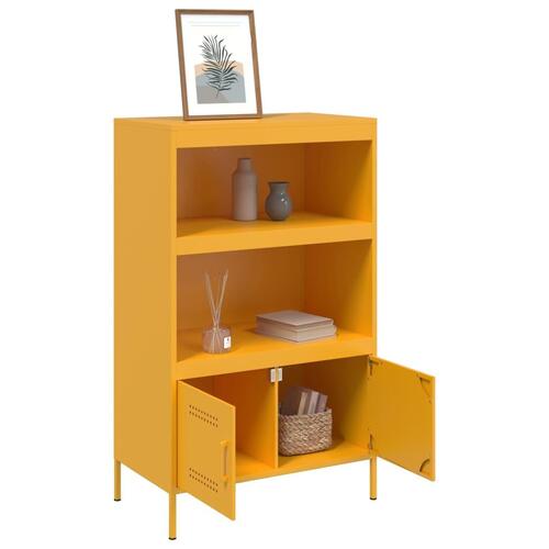 Højskab 68x39x113 cm stål sennepsgul