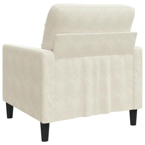 Lænestol 60 cm velour cremefarvet