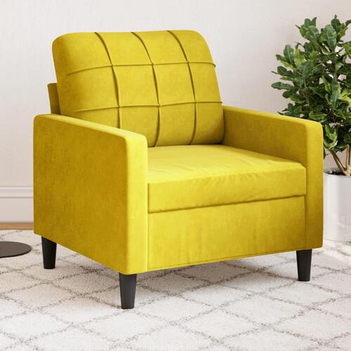 Lænestol 60 cm velour gul