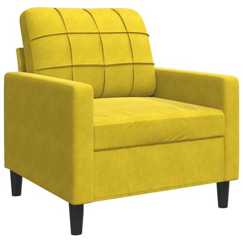 Lænestol 60 cm velour gul