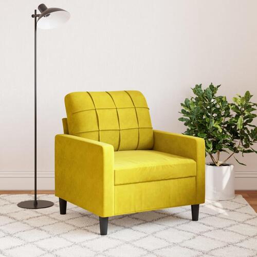 Lænestol 60 cm velour gul