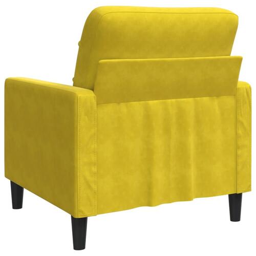 Lænestol 60 cm velour gul