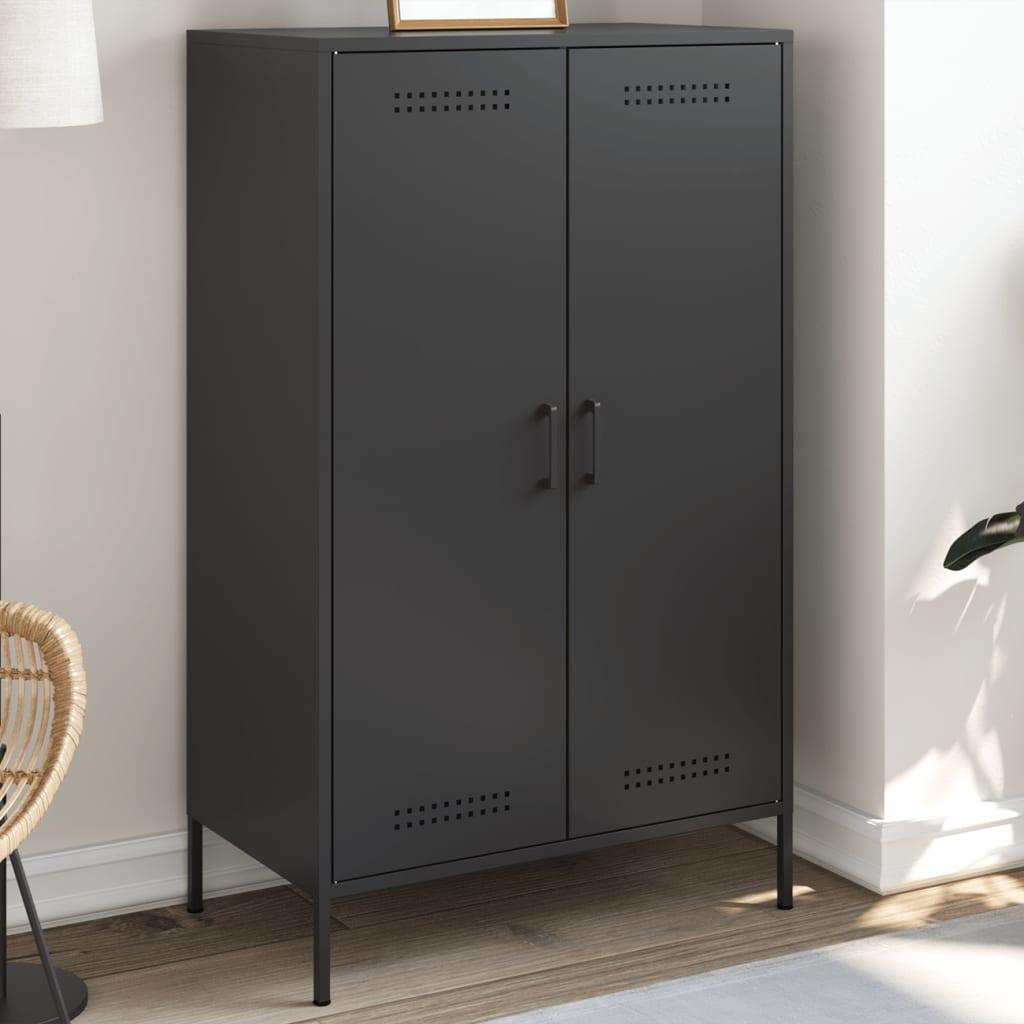 Højskab 68x39x113 cm stål sort