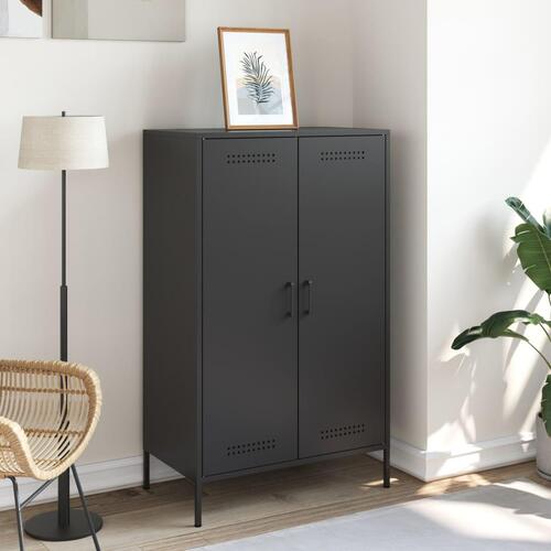 Højskab 68x39x113 cm stål sort