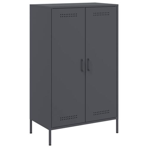 Højskab 68x39x113 cm stål antracitgrå