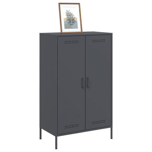 Højskab 68x39x113 cm stål antracitgrå