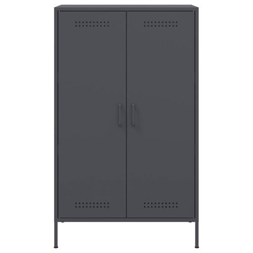 Højskab 68x39x113 cm stål antracitgrå