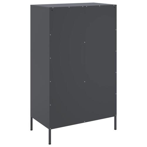 Højskab 68x39x113 cm stål antracitgrå