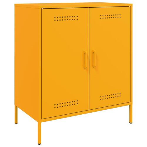 Skab 68x39x79 cm stål sennepsgul