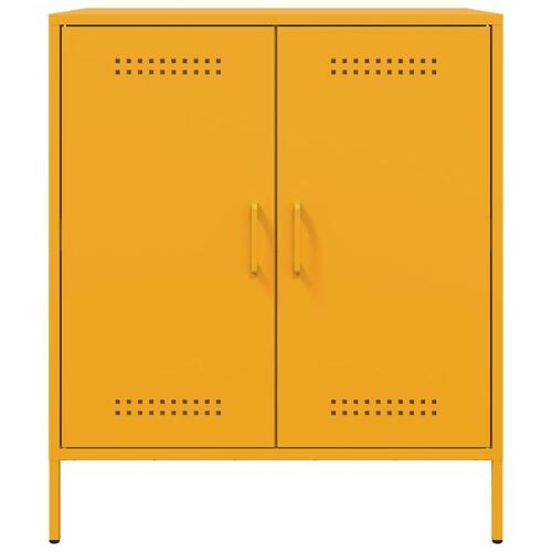 Skab 68x39x79 cm stål sennepsgul