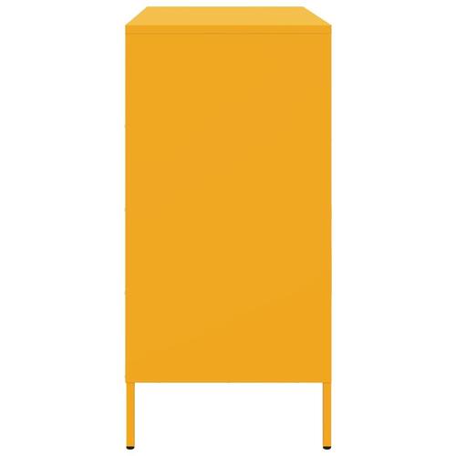 Skab 68x39x79 cm stål sennepsgul