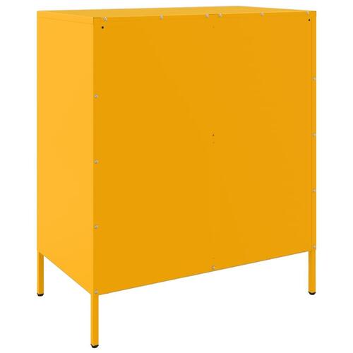 Skab 68x39x79 cm stål sennepsgul