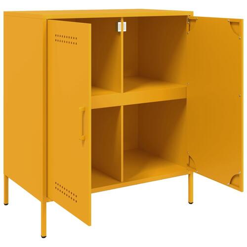 Skab 68x39x79 cm stål sennepsgul