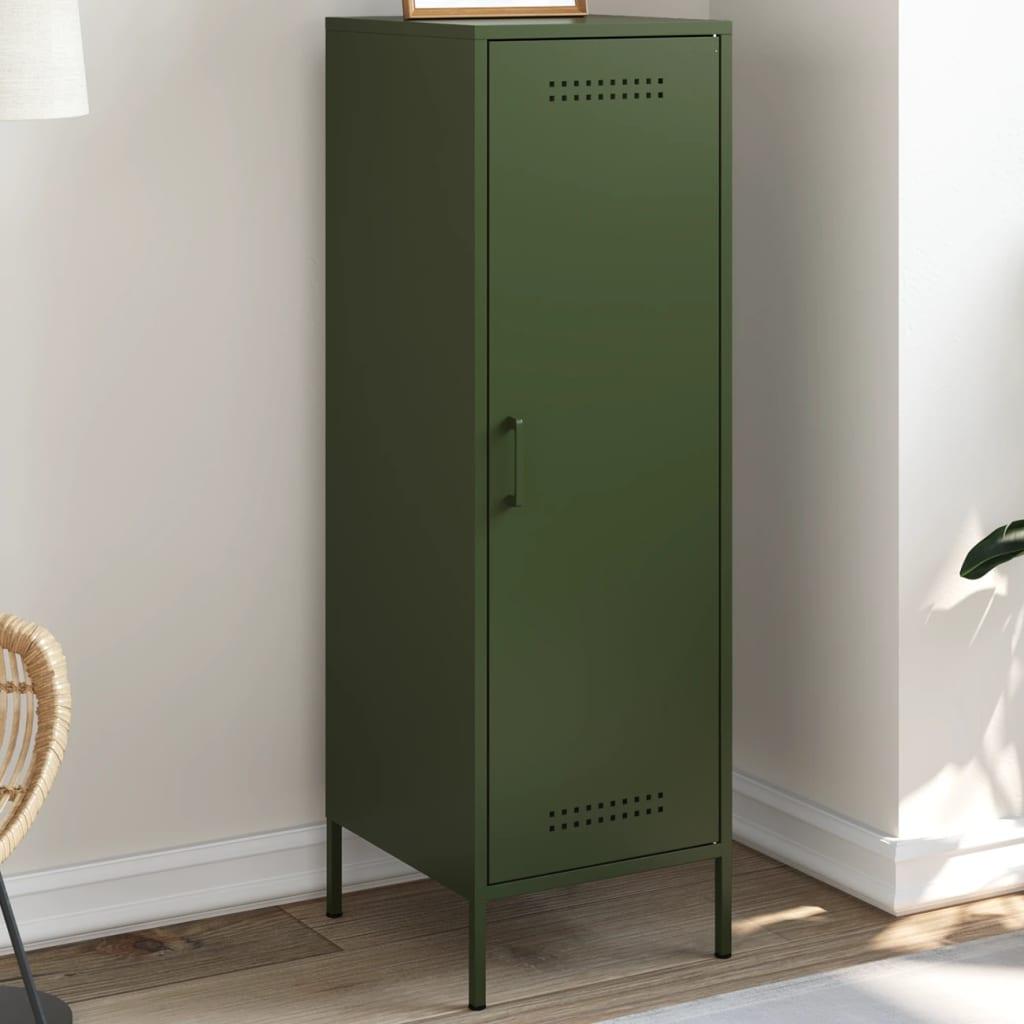 Skab 36x39x113 cm stål olivengrøn