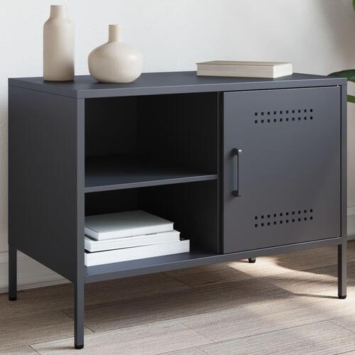 Tv-bord 68x39x50,5 cm stål antracitgrå
