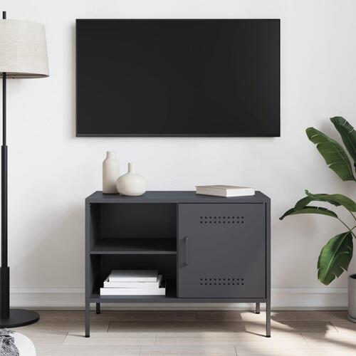 Tv-bord 68x39x50,5 cm stål antracitgrå