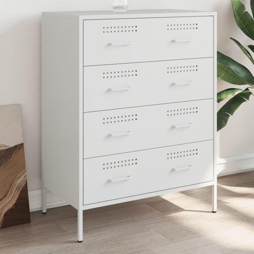 Skab 68x39x89 cm stål hvid