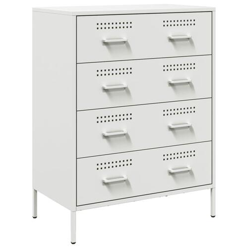 Skab 68x39x89 cm stål hvid
